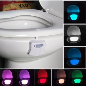 Resim 8 Renk Kapalı Aydınlatma Gece Işıkları Hareket Sensörü Led Klozet Koltuk Kapağı Lightbowl Işık Lambası Style 2 Diğer 