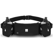 Resim Samdoo Neopren Spor Bel Çantası 2 Adet 280ml Su Şişesiyle - Işıklı Şerit, Cep Telefonu/ Anahtar Depolama - Bisiklet, Koşu, Doğa Sporları İçin Siyah 