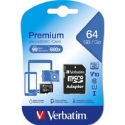 Resim Verbatim 64GB Microsdxc Class 10 Hafıza Kartı 