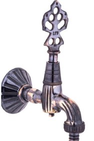 Resim Genel Markalar Eskitme Osmanlı Musluk Bahçe Tipi Rakorlu %100 Pirinç Rekorlu 