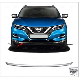 Resim Nissan Qashqai Uyumlu 2017 Ve Üzeri Krom Ön Tampon Çıtası Paslanmaz Çelik 
