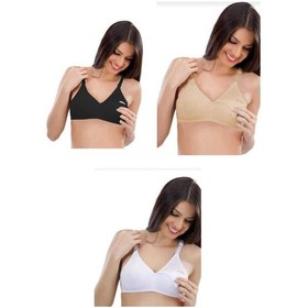 Resim 3'lü Paket Emzirme Sütyen Ekonomik Paket Pamuklu 001 