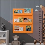 Resim Çocuk Odası Raf / Kitaplık Çr-02 Turuncu Turuncu 