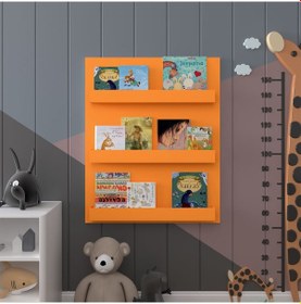Resim Çocuk Odası Raf / Kitaplık Çr-02 Turuncu Turuncu 