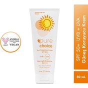 Resim Pure choice spf 50+ güneş koruyucu krem, 50ml - suya dayanıklı çok yüksek koruma 