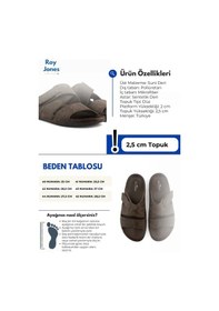 Resim Roy Jones 5004 Yumuşaktaban Cırtlı Deniz Plaj Erkek Terlik 167800000341 62 Kahve Kahve Kahverengi 