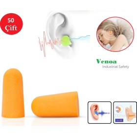 Resim Venoa VSF100 Gürültü Ses Önleyici Kulak Tıkacı 50 Çift 