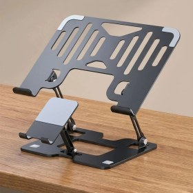 Resim Die Grup 2’si 1 Arada Laptop ve Telefon Standı - Alümetal Ayarlanabilir,katlanabilir,ergonomik Yükseltici (5324) 