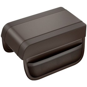 Resim Araba Kolçak Kutusu Yükseltme Pedi Hafızalı Köpük Dirsek Desteği Koyu Kahverengi 