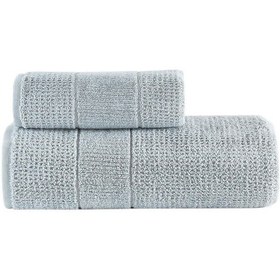 Resim Zeynep Tekstil Royality 50x90 70x140 Cm 2'li Banyo Havlu Seti, %100 Pamuklu Havlu Takımı Gri 