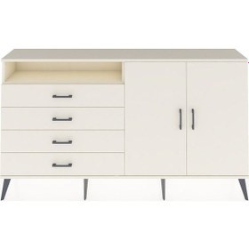 Resim Arges Konsol 3 Raflı 4 Çekmeceli 2 Kapaklı 176x30x99 Aytaşı-aytaşı Aytası/aytası - Aytası 