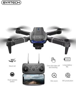 Resim BYRTECH Kameralı Drone Engel Sensörlü Katlanabilir - E99 Pro FPV Yayın, Çantalı, Şarj Edilebilir Bataryalı 