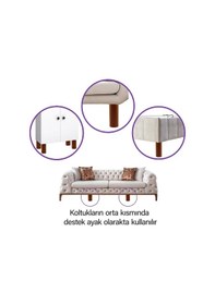Resim 2 Adet Silindir Destek Ayağı 14 Cm Kahverengi Gizli Ayak Mobilya Kanepe Baza Koltuk Dolap Sehpa Tv Ünitesi Ayağı 