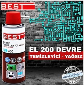 Resim Best Elektronik Kart Devre Kontak Temizleyici Sprey Yağsız 200 Ml 
