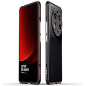 Resim Xiaomi 13 Ultra Anti-çizelge Anti Tele Kılıfı Pu Deri+metal Çerçeve Kamera Lens Kapağı İle İnce Kabuk 