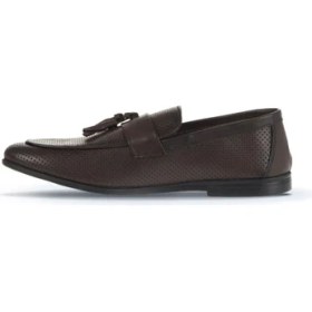 Resim Bueno Shoes Kahverengi Deri Erkek Loafer 21ma412 