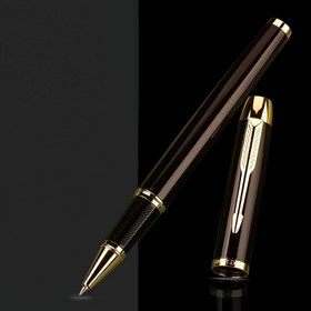 Resim 1 adet Zarif Metal Jel Kalem Altın Detaylarla - Pürüzsüz Yazma, Hızlı Kuruyan Siyah Mürekkep, 0.5mm İnce Uç, Tıkla-Çıkar Kapağı - Notlar, Ev, Okul ve Ofis Malzemeleri İçin İdeal, Okul Yazma Temel Gereksinimleri | Zarif Yazma Aracı | Pürüzsüz Yazma Deneyimi, Jel Kalem Yazma 