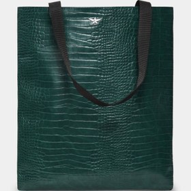 Resim SHOPPING S GREEN CROCO BAG - Green 