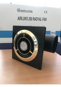 Resim Airluks 250 Radyal Lıgthfan Işıklı Sessiz Banyo Fanı Krom - Altın 