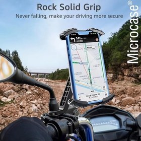 Resim Microcase 360 Derece Döner Bisiklet Scooter Motor Aynadan Telefon Tutucu AL4576 Siyah 