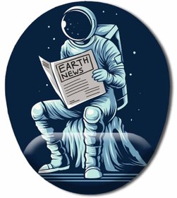 Resim ART HEDİYE Klozet Astronot Dünyadan Haberler Bilek Destekli Mouse Pad Mousepad 