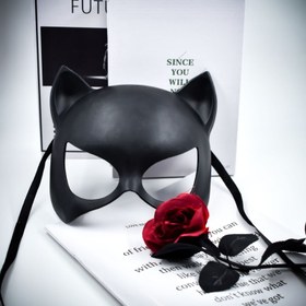 Resim 1 adet Sevimli Siyah Yarım Yüz Kedi Maskesi Kulaklarla & Ayarlanabilir Kayışlar - Halloween, Cosplay, Temalı Partiler için Hafif Rahat Kostüm Maskesi, Kaliteli İşçilik 