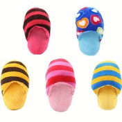 Resim 1 Adet Dayanıklı Peluş Squeaky Terlik Çiğneme Oyuncak Tüm Köpek Irkları İçin - Renkli Karikatür Hayvan Tasarımı, Isırma Dirençli, Yumuşak Dokulu, Pil Gerektirmez - Etkileşimli Evcil Hayvan Oyunları İçin Mükemmel, Agresif Çiğneyen Köpekler İçin Oyuncaklar 
