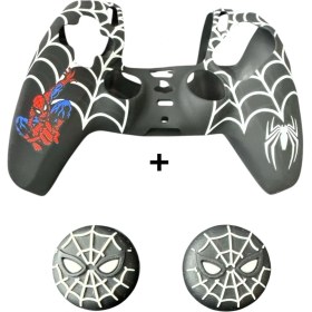 Resim Ps5 Dualsense Spider-Man Koruyucu Silikon Kılıf + Analog Silikon Koruyucu 
