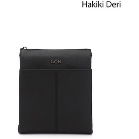 Resim Gönderi(R) Gönderi R Siyah Uzun Askılı Hakiki Deri Evrak Omuz Çantası Siyah 