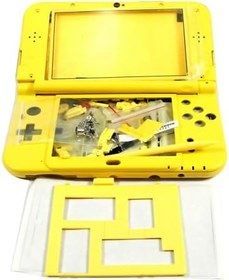 Resim Özel New3DSXL Ekstra Muhafaza Kılıfı Kabukları PKQ Sınırlı Sarı Değiştirme, Yeni 3DS New3DS XL LL 3DSXL 3DSLL Oyun Konsolu, JP Edition 5 Kapak Plakaları + Düğmeler, Vidalar, Stylus, Ayna, Fişler için 