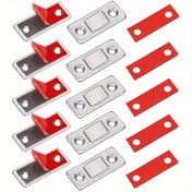 Resim 4/8/10 adet Ultra ince Metal Dolap Manyetik Kilidi, Çekmece Mıknatısları Yapışkan Dolap Mandalı için Manyetik Tokalar, Mutfak Gardırop Kapı Kapatma için Manyetik Kapatma 