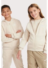 Resim Nike Sportswear Full-zıp Fermuarlı Kapişonlu Çocuk Sweatshirt Krem Krem 