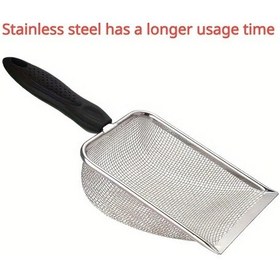 Resim Awesomestore Paslanmaz Çelik Kedi Kumu Küreği - Kolay Temizlenir Ve Dayanıklı 