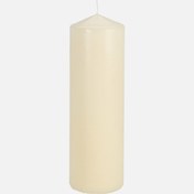 Resim Silindir Bej Mum 8cm 
