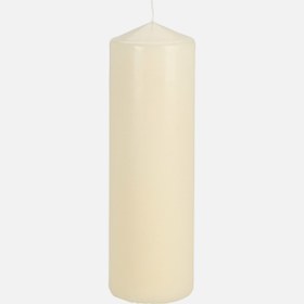 Resim Silindir Bej Mum 8cm 