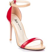 Resim Fox Shoes Kırmızı/Ten Rugan Kadın Topuklu Ayakkabı 7749112608 