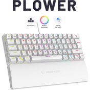 Resim Rampage Plower Mini Oyuncu Klavyesi Mekanik Klavye Bilek Destekli Blue Switch Gaming Klavye Oyuncu Klvye 