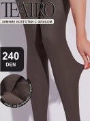 Resim Teatro Sıcak Renkli Termal Polar Mikrofiber 240 Denye Külotlu Çorap 6287947 Kahverengi-gri 