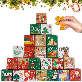 Resim 24 adet, Noel Geri Sayım Takvimi Kutusu, Noel Süsleri, Navidad, Küçük İşletme Malzemeleri, En Ucuz Ürünler Mevcut, Ambalaj Kutusu, Düğün Süsleri, Düğün, Hediye Kutusu, Düğün Malzemeleri 