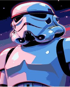 Resim wombhobby klon asker 4 starwars Sayılarla Boyama Seti 80X100 Cm Çerçeveli (Kasnağa ) Gerili 