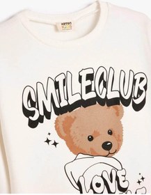 Resim Koton Kız Çocuk Sweatshirt Ekru 5wkg10096ak 25ky59000229 Y5915 Ekru 