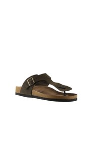 Resim Bueno Shoes Haki Nubuk Deri Erkek Parmak Arası Terlik 05mt101 