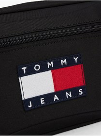 Resim Tommy Hilfiger Erkek Marka Logolu Günlük Kullanıma Uygun Siyah El Çantası AM0AM13858 BDS 