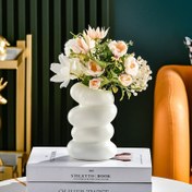 Resim 1 Şık Beyaz Spiral Plastik Vazo - Ev Dekoru, Çiçek Düzenlemeleri ve Mutfak Aksesuarları için Modern Silindirik Tasarım, Oturma Odaları ve Yatak Odaları için Mükemmel, Yatak Odası Dekorasyonu | Sanatsal Vazo Tasarımı | Pürüzsüz Parlak Dokusu, Vazolar Ev Dekoru 