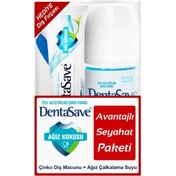 Resim Dentasave Diş Macunu Seyahat Boy 15ml Ağiz Suyu 95ml Katlanabilir Fırça 