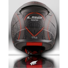 Resim Rapid 2 Takaroa Mat Siyah-Kırmızı Kask 