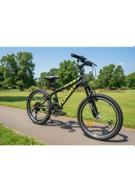 Resim Tommybike 20 Jant Vitesli Bisiklet Duble Jant 21 Vites Ön Amortisörlü Çocuk Bisikleti Sarı 