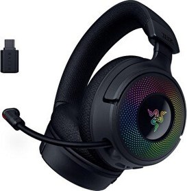 Resim Razer Kraken V4 - Kablosuz Oyun Kulaklığı (3 Modlu Bağlantı, Triforce 40MM Sürücüler, 9 Bölgeli Rgb 