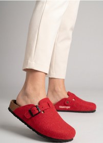 Resim Slazenger Trend Kadın Eva Önü Kapalı Keçe Ev Terlik Kırmızı 