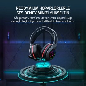 Resim Gamepower ranger Siyah 7.1 Surround Rgb Kulaklık + Stand Set 